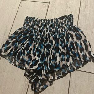 Boutique blue and black cheetah print shorts size small